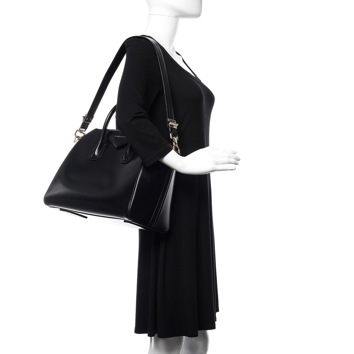 Givenchy Shiny Lord Calfskin Medium Antigona Black 2 of 10