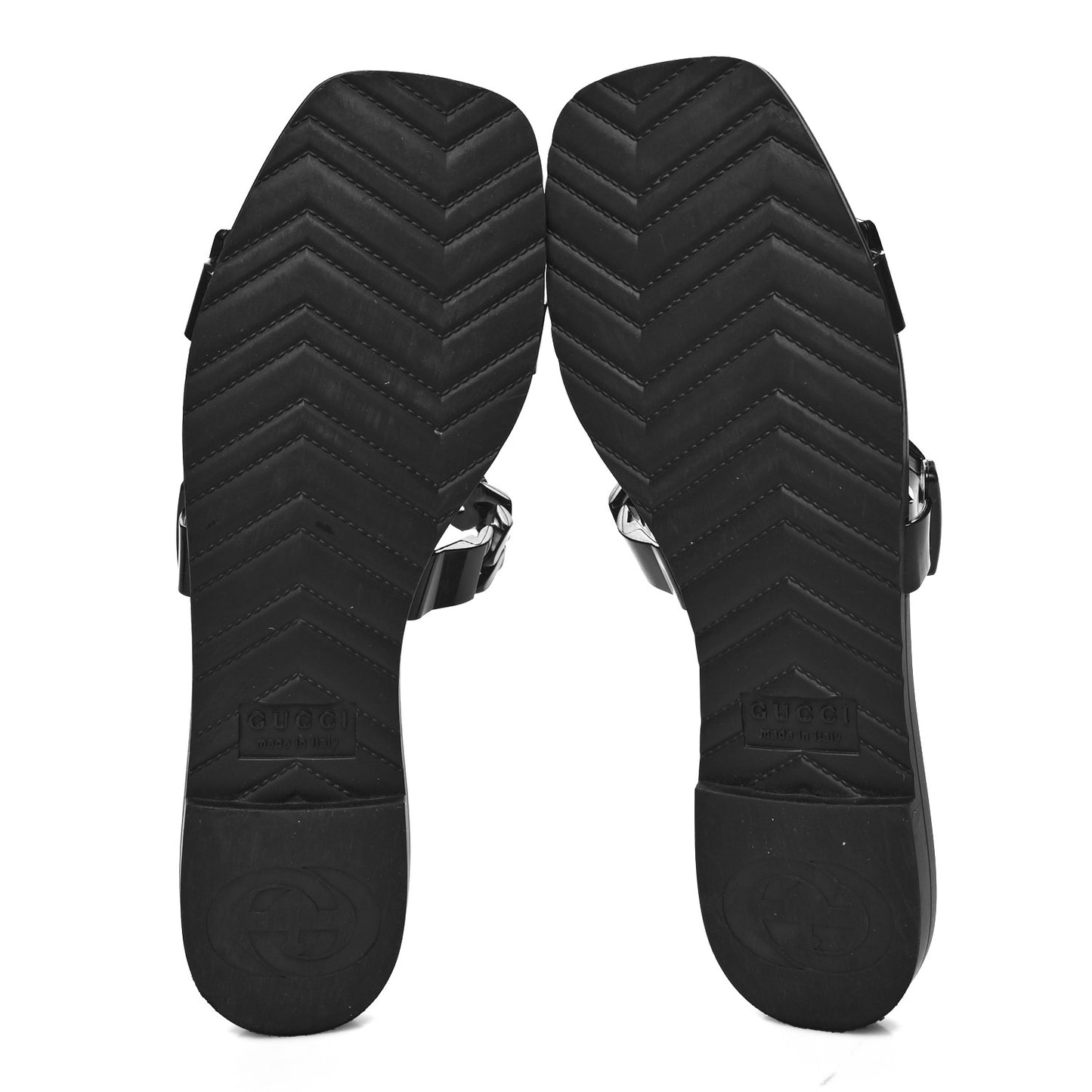 Rubber Womens Slide Sandals 38 Black