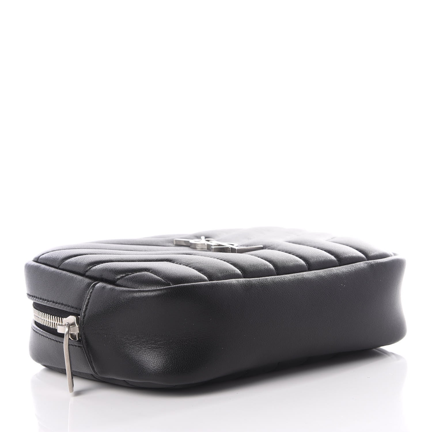 Saint Laurent Lambskin Y Quilted Monogram Loulou Cosmetic Case Black 3 of 9
