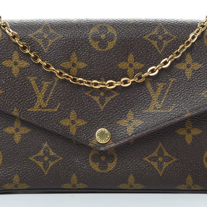 Louis Vuitton Monogram Pochette Felicie Chain Wallet Fuchsia 10 of 18