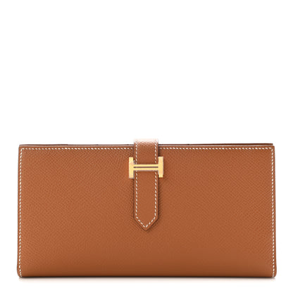 Hermes Epsom Bearn Gusset Wallet Gold 1 of 6