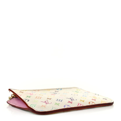 Louis Vuitton Monogram Multicolor Key Pouch White Litchi 4 of 14