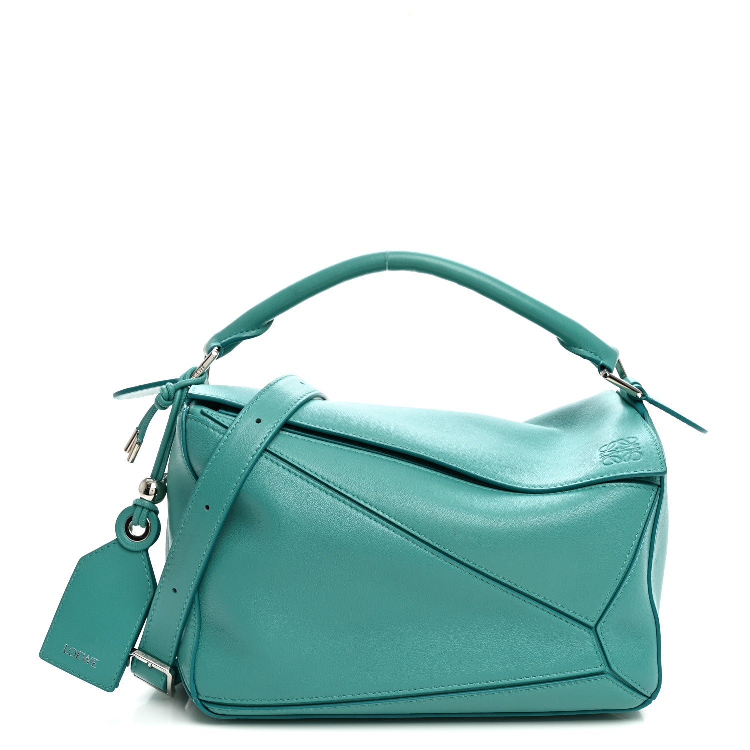Loewe Nappa Lambskin Small Featherlight Puzzle Bag Aquamarine 1 of 9