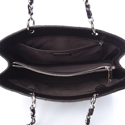 Chanel Caviar Quilted Grand Shopping Tote GST Dark Brown 5 of 19