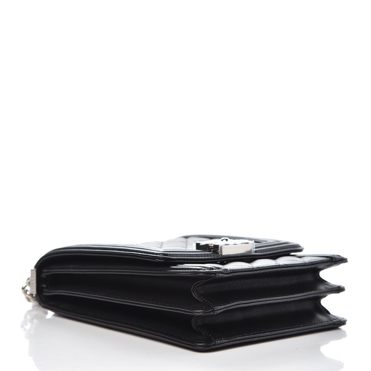 Chanel Calfskin Quilted North South Boy Flap Black 4 of 8