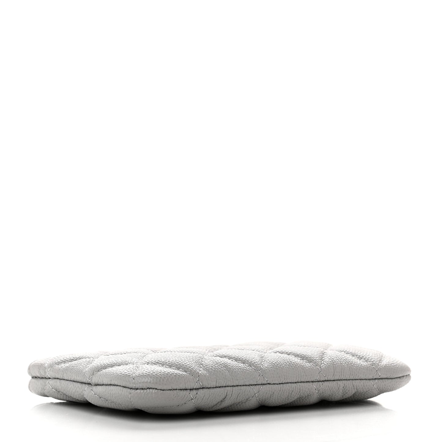 Caviar Quilted Small Cosmetic Case Grey