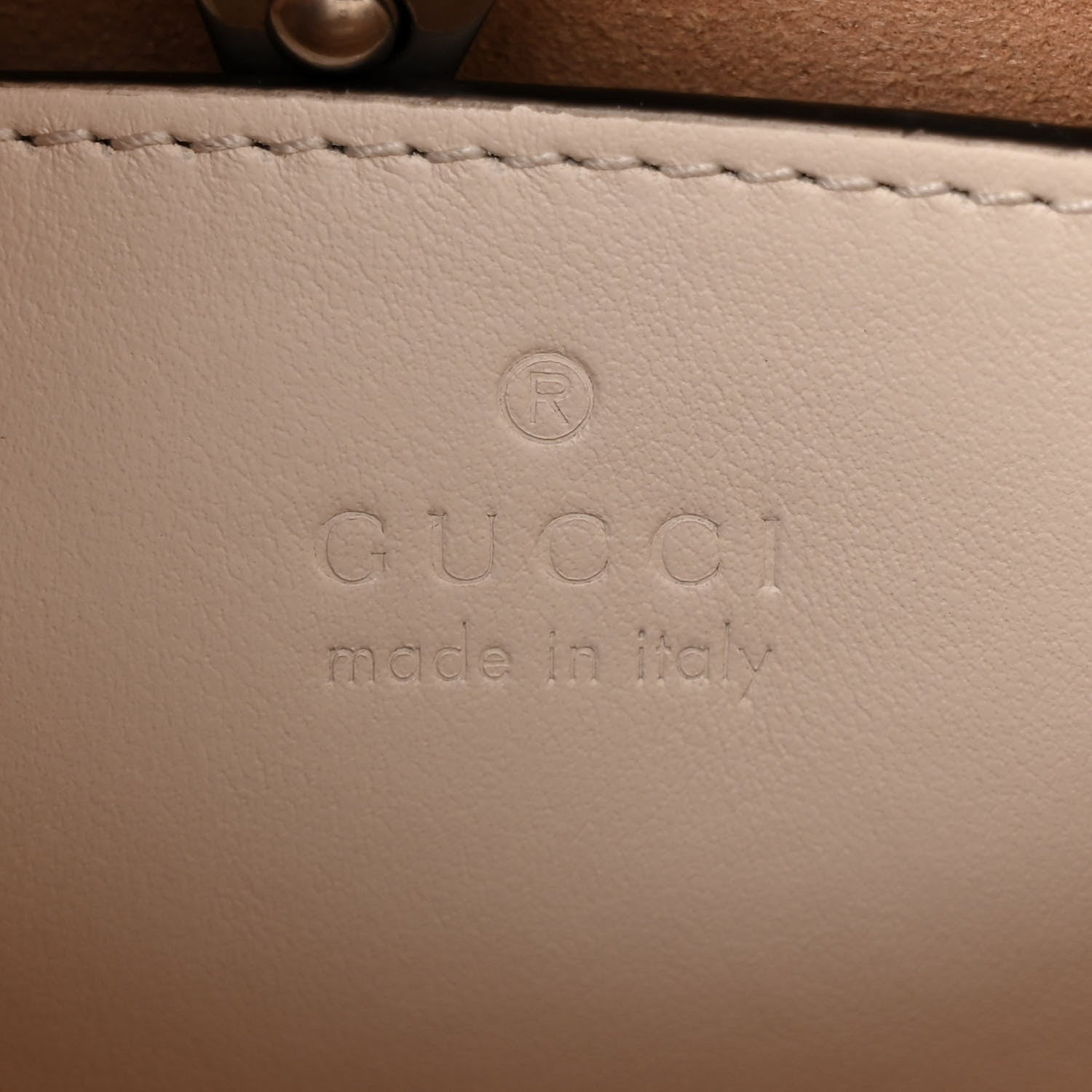 Gucci Calfskin Matelasse Aria Small GG Marmont Shoulder Tote Mystic White 6 of 10