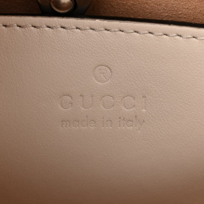 Gucci Calfskin Matelasse Aria Small GG Marmont Shoulder Tote Mystic White 6 of 10