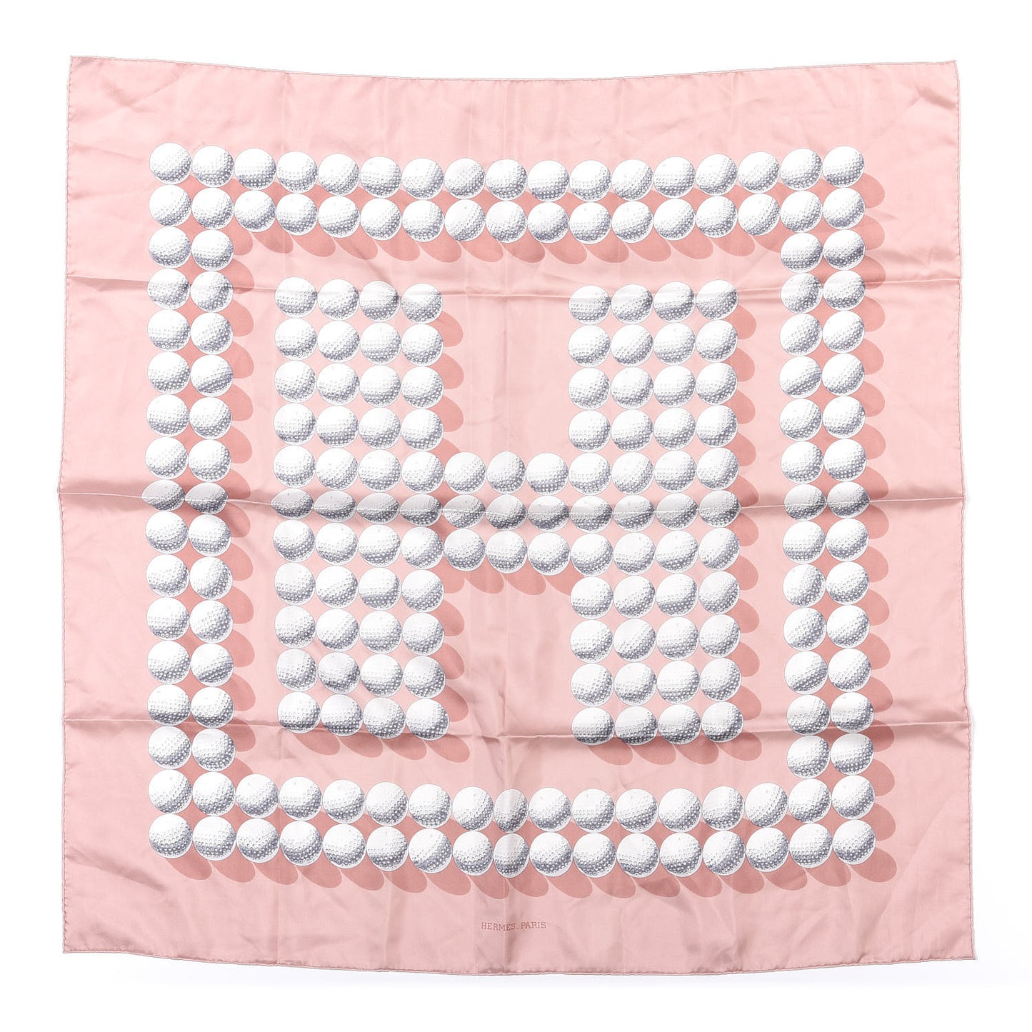 Silk Balles De Golf II Pocket Square Rose Camaieu Gris