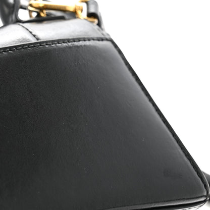 Balenciaga Shiny Box Calfskin Hourglass Top Handle Bag XS Black 13 of 15