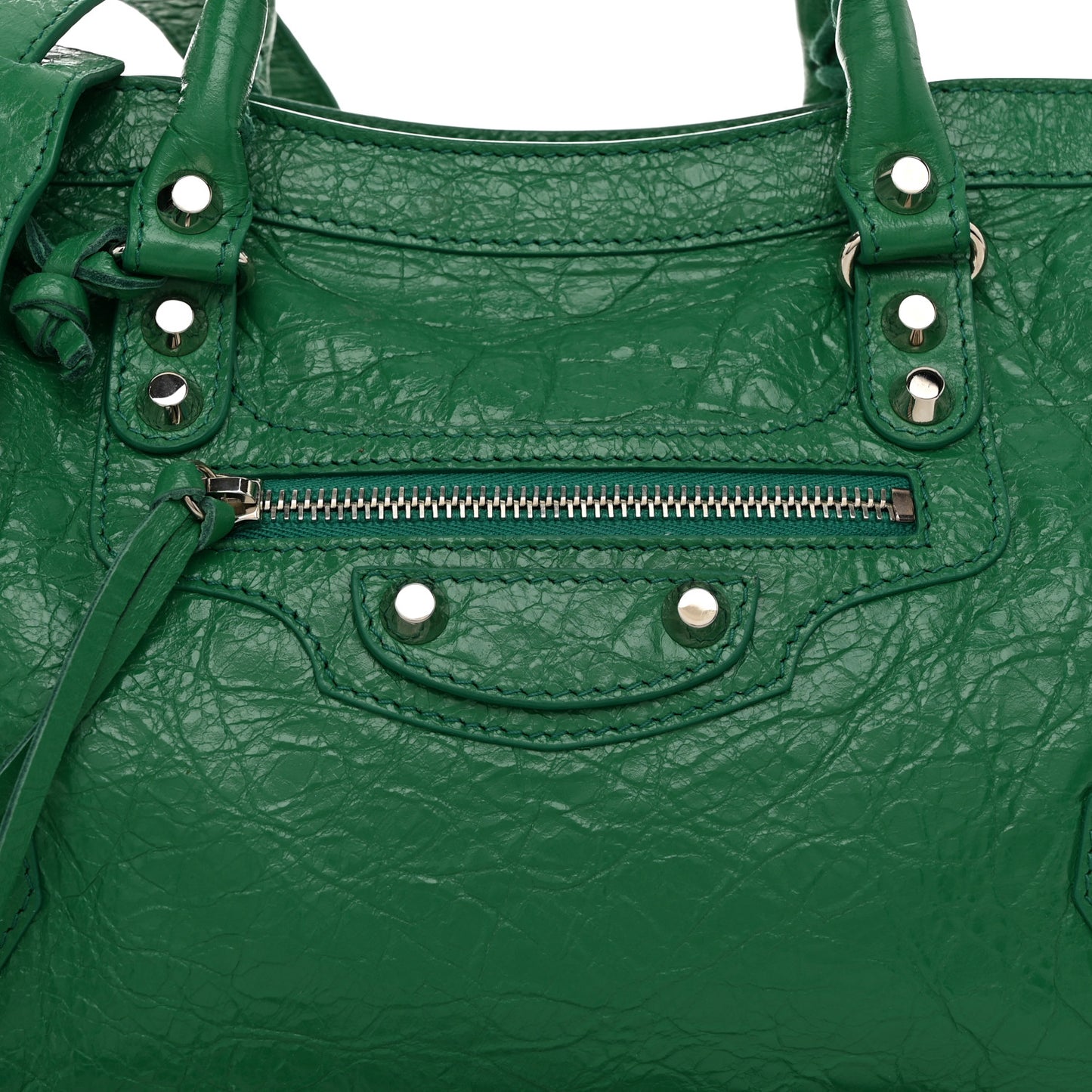 Agneau Classic Silver Hardware S City Magic Green