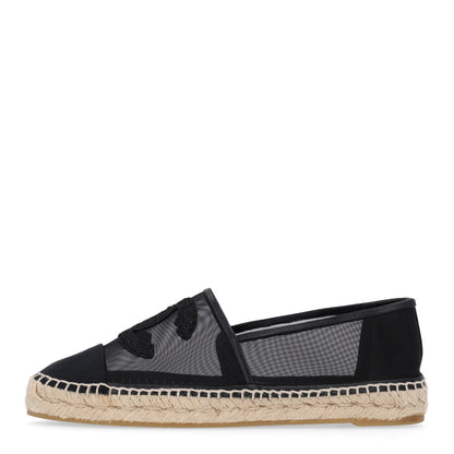 Chanel Mesh Grosgrain CC Espadrilles 40 Black 1 of 9