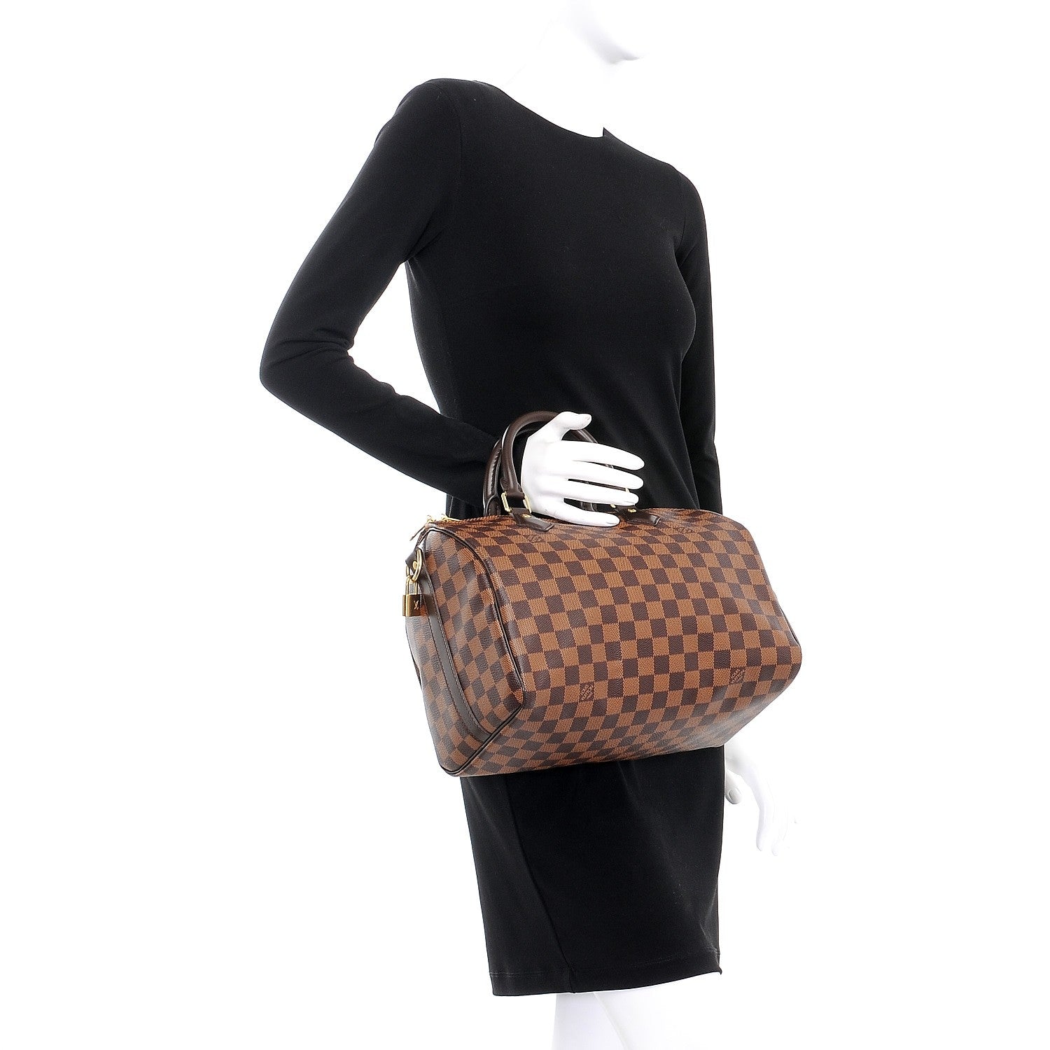 Louis Vuitton Damier Ebene Speedy Bandouliere 30 3 of 8