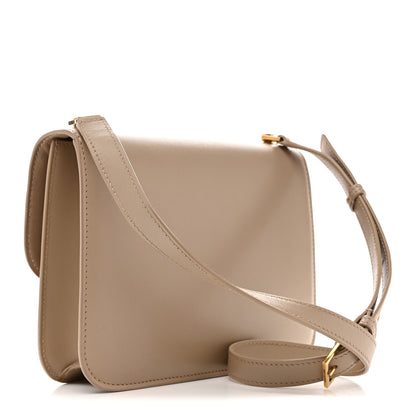 Saint Laurent Smooth Calfskin Le Carre Satchel Dark Beige 3 of 17