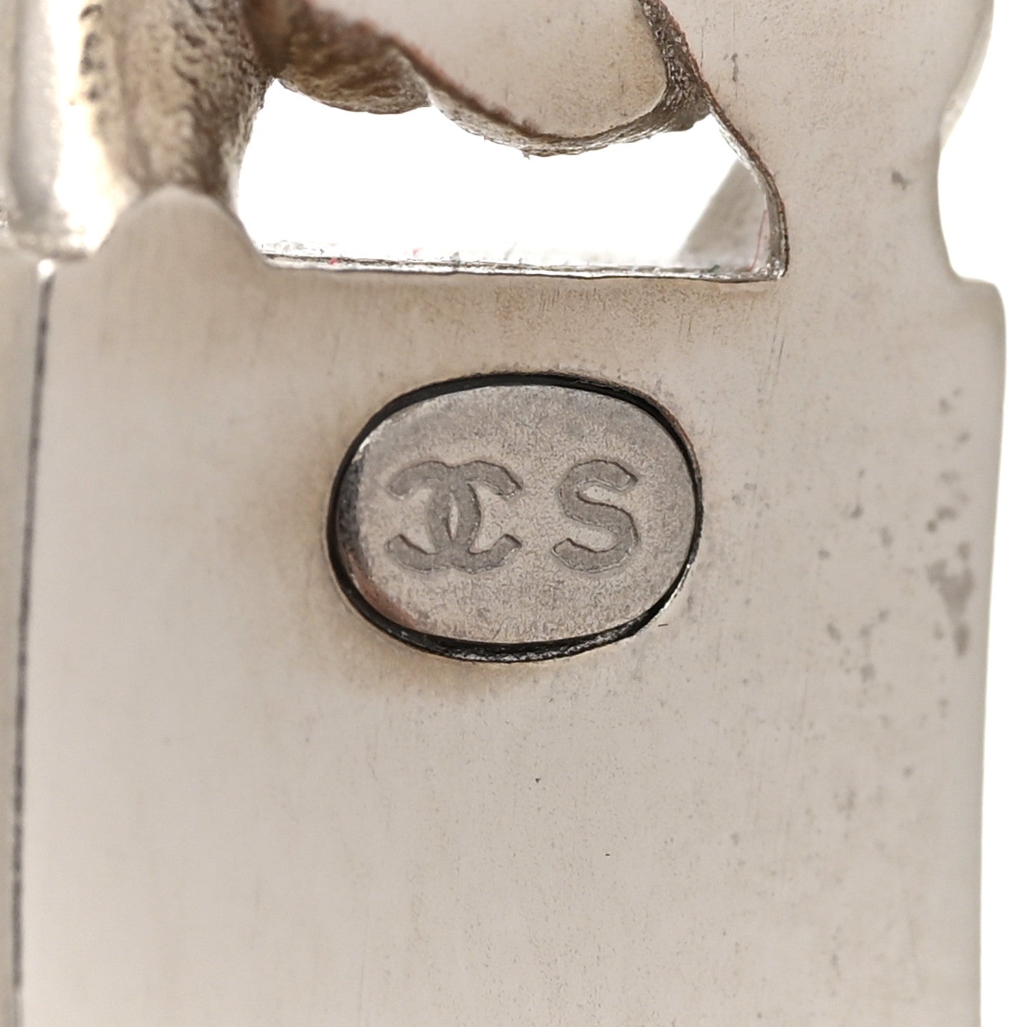 Chanel Metal Crystal Chain Cuff Silver 5 of 5