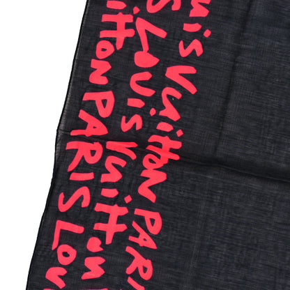 Louis Vuitton Cotton Graffiti Bandana Rose 3 of 4