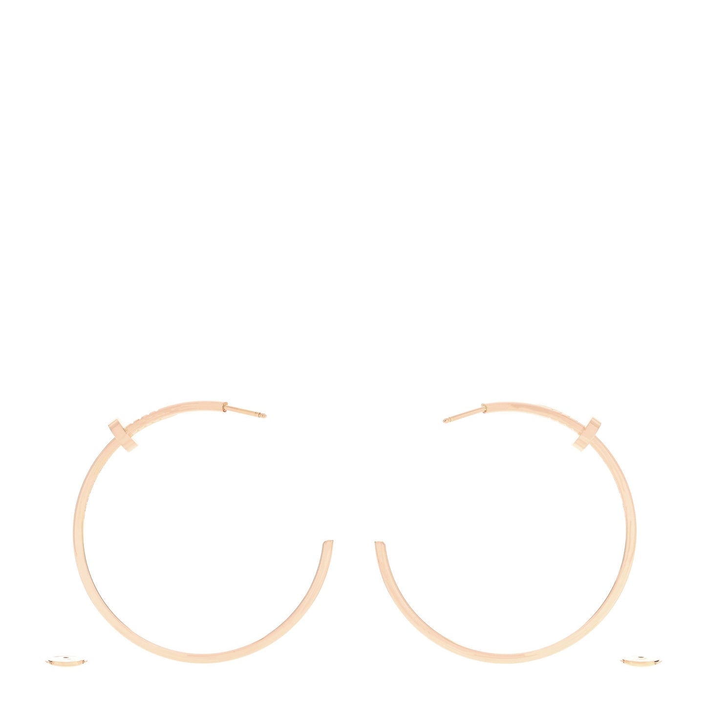 18K Pink Gold Large Juste Un Clou Hoop Earrings