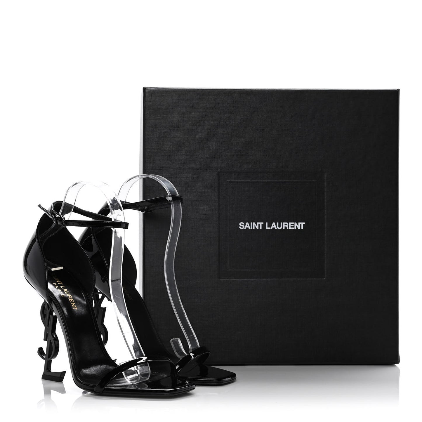 Patent Calfskin Opyum Sandals 39 Black