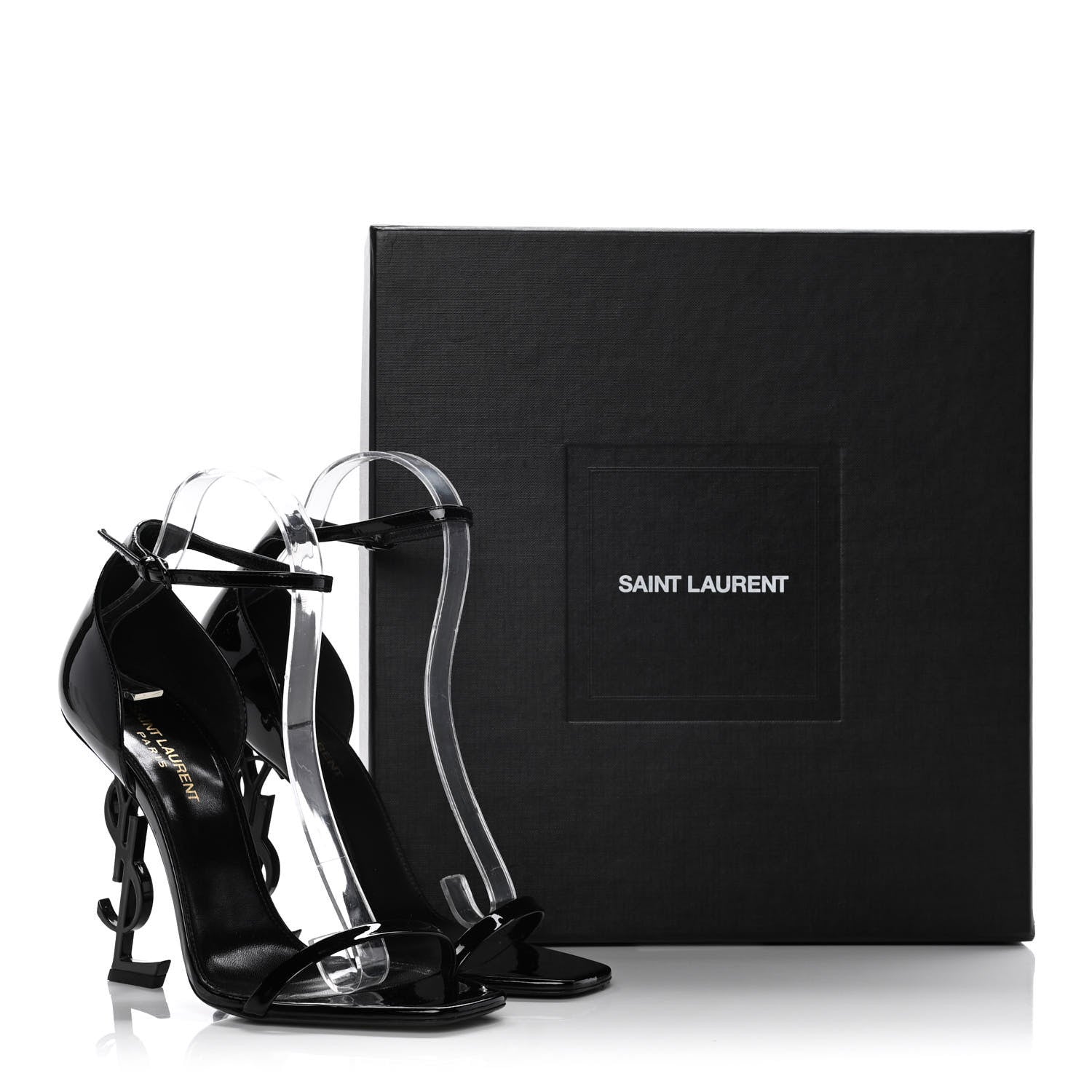Saint Laurent Patent Calfskin Opyum Sandals 39 Black 13 of 13