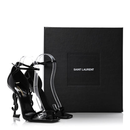 Saint Laurent Patent Calfskin Opyum Sandals 39 Black 13 of 13