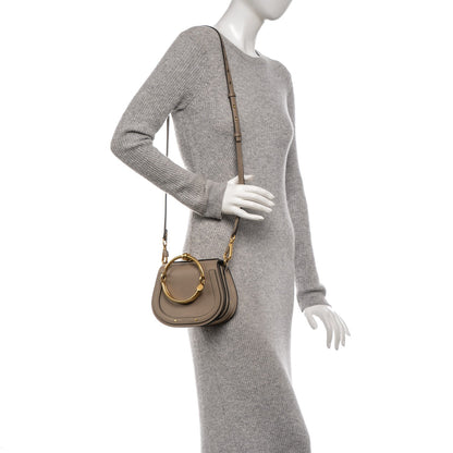Chloe Calfskin Suede Small Nile Bracelet Bag Motty Grey 2 of 7