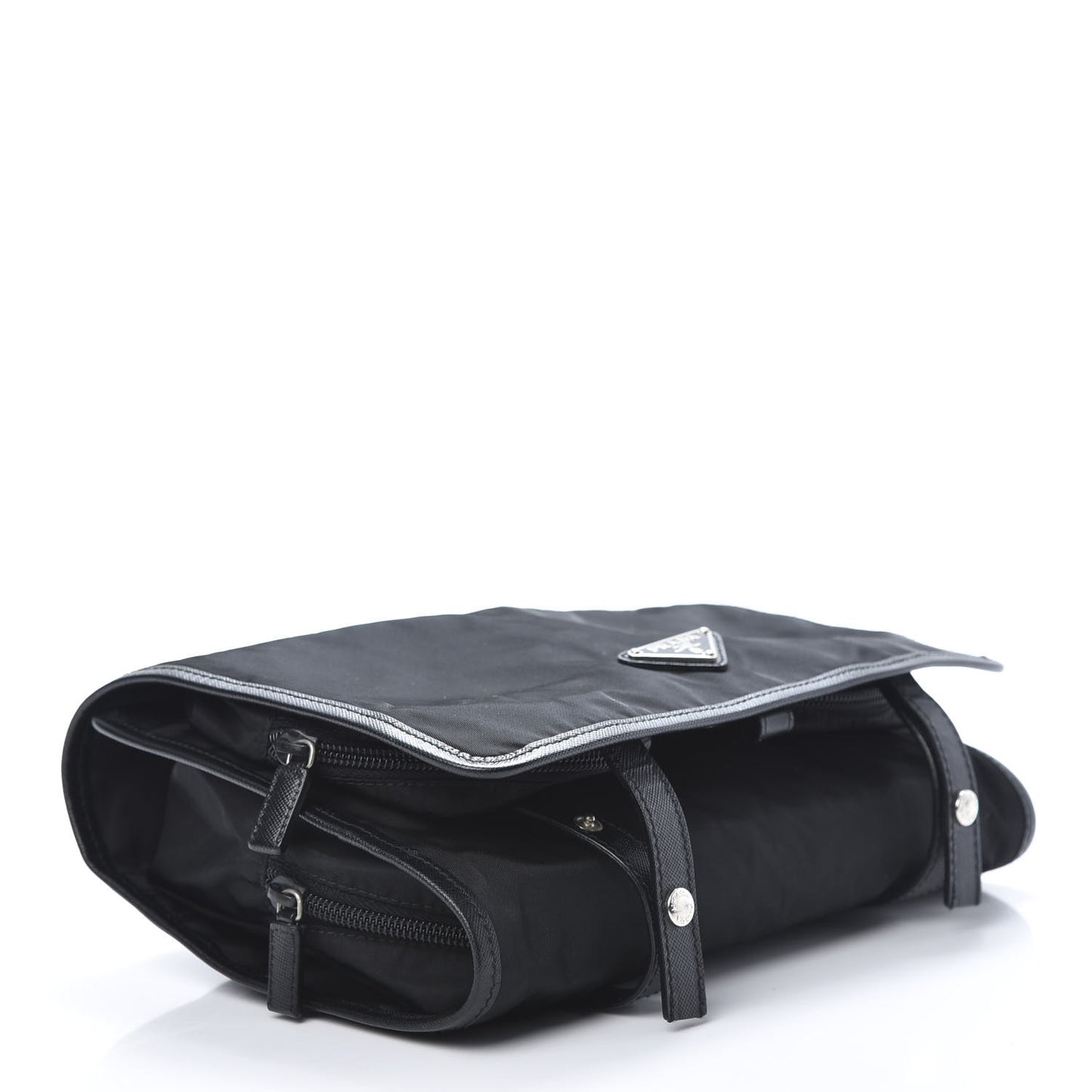 Nylon Tessuto Saffiano Travel Pouch Black