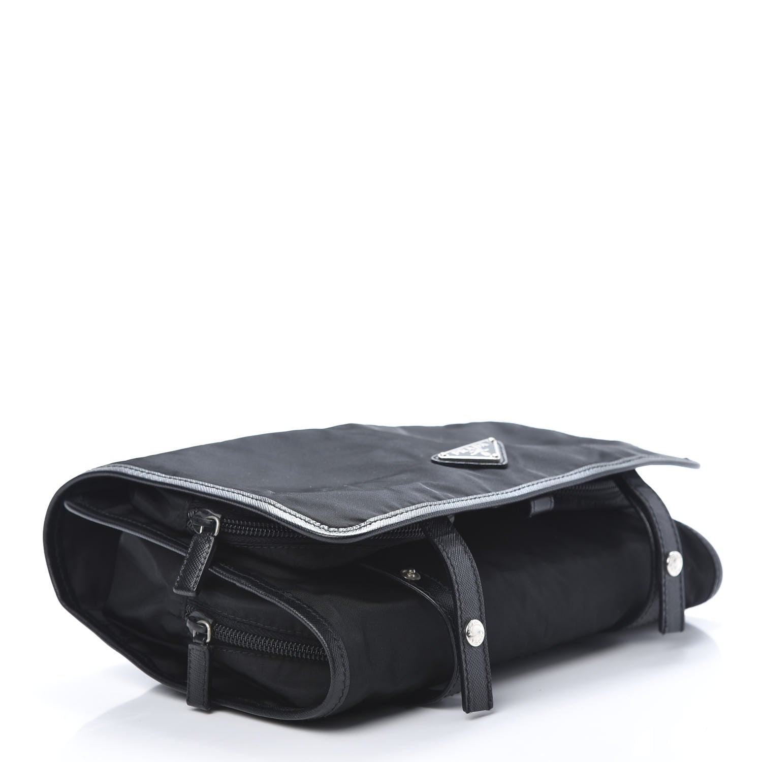 Prada Nylon Tessuto Saffiano Travel Pouch Black 4 of 10