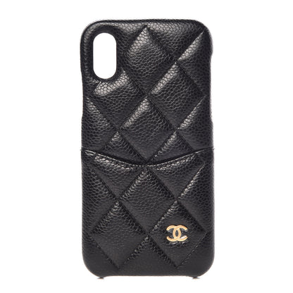 Chanel Caviar Quilted iPhone X Coco Tech Case Black 1 of 7