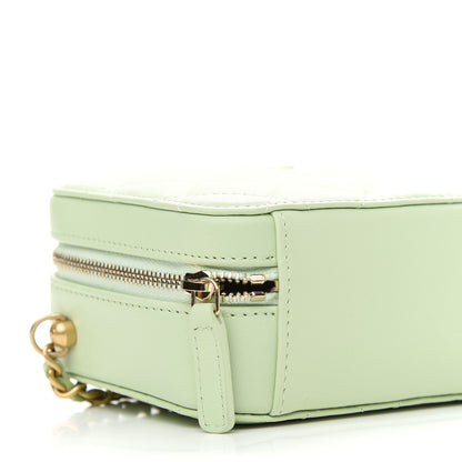Chanel Lambskin Quilted CC Pearl Crush Camera Case Light Green 8 of 10