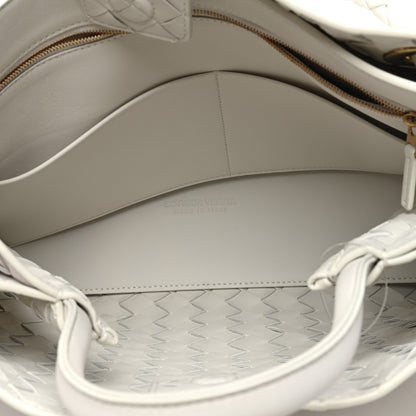 Bottega Veneta Nappa Intrecciato Medium Andiamo Shoulder Bag Agate Grey 5 of 9