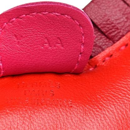Hermes Milo Lambskin Grigri Rodeo Horse Bag Charm PM Rouge Indien Rubis Rose Mexico 3 of 4