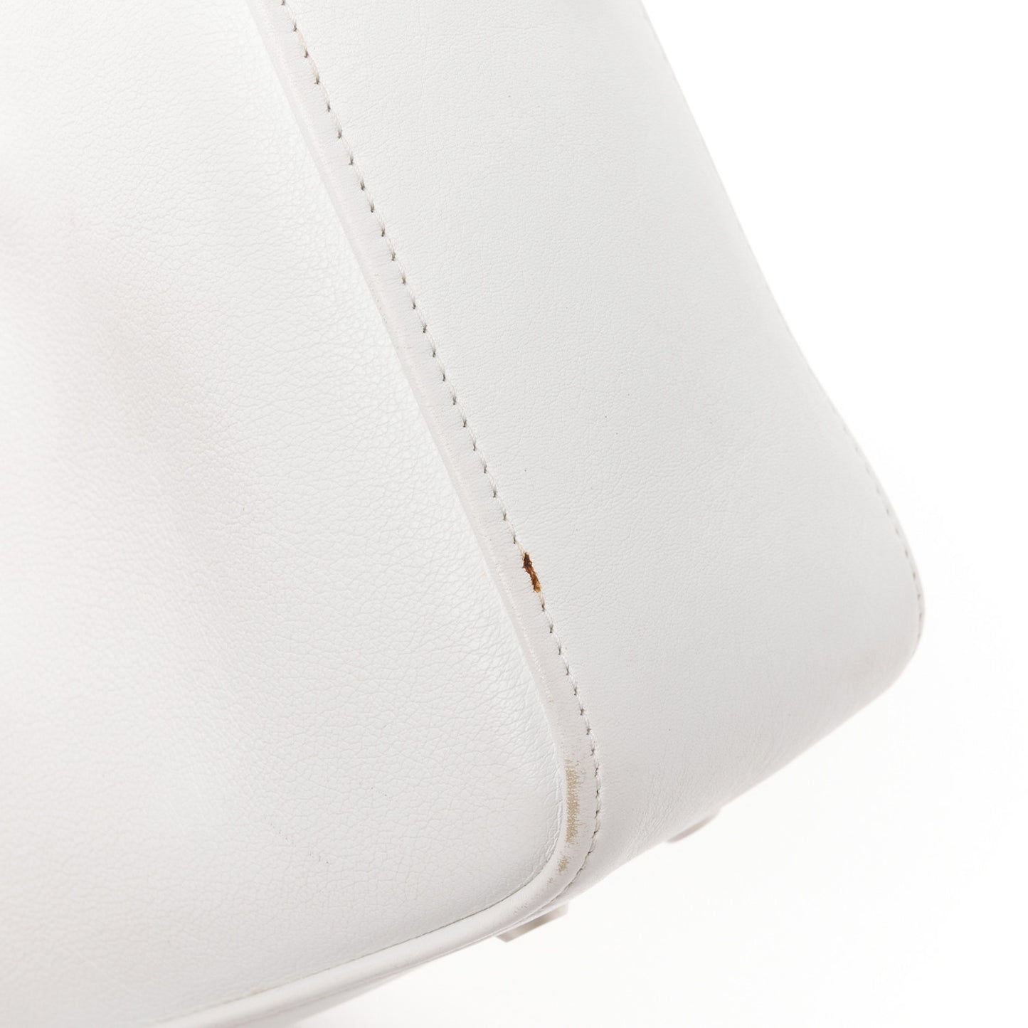Calfskin S Triangle Duffle White