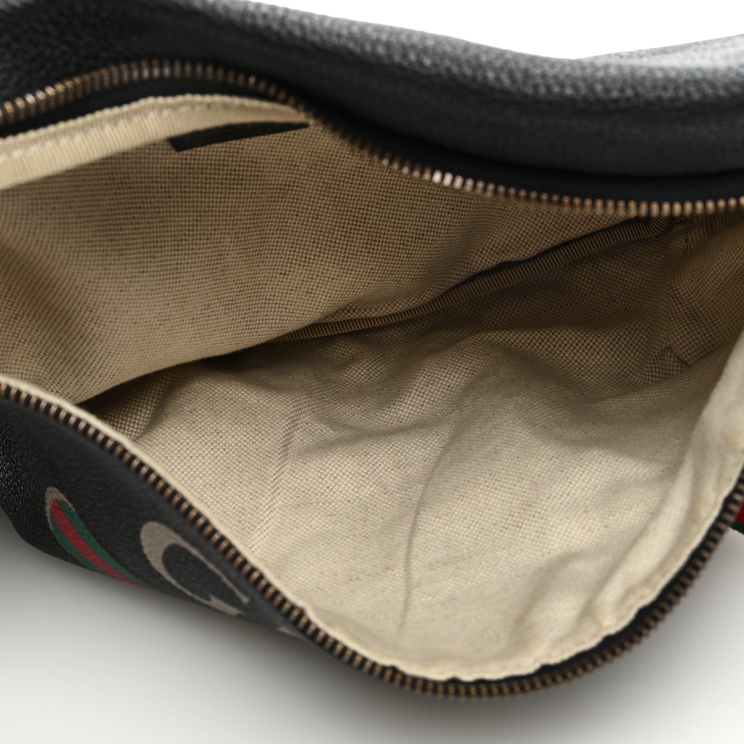 Gucci Grained Calfskin Logo Belt Bag Black 5 of 9