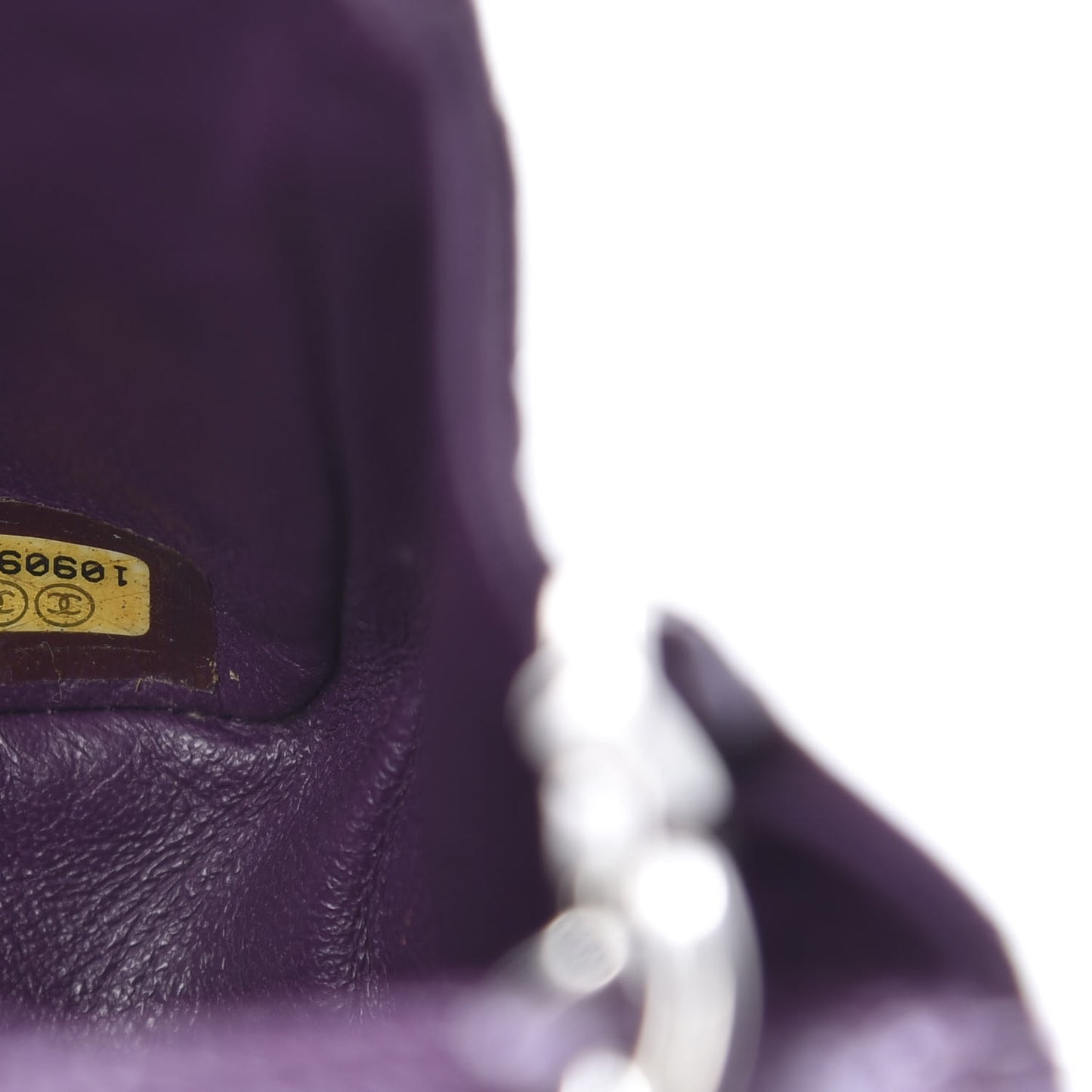 Caviar Quilted East West Flap Purple