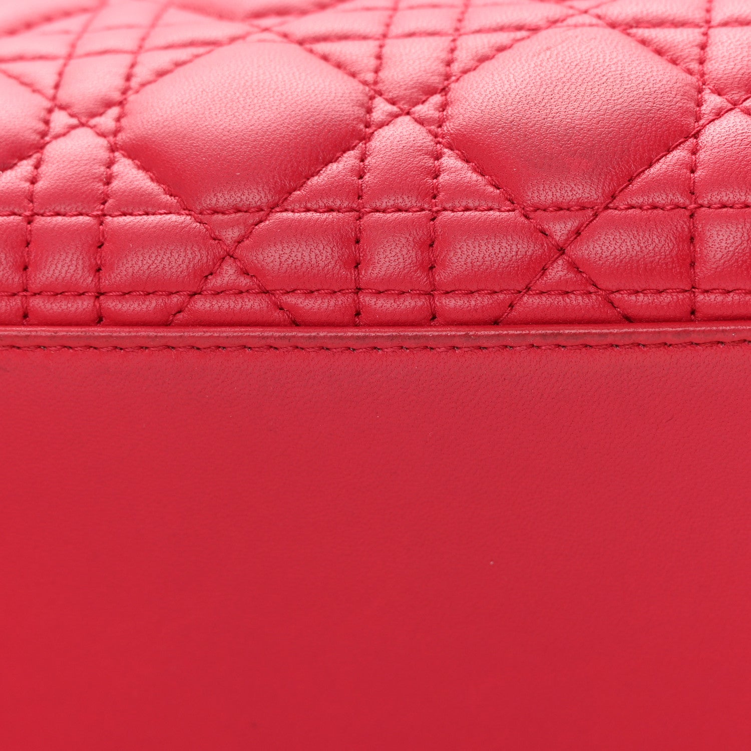 Christian Dior Lambskin Cannage Large Lady Dior Fuchsia 12 of 18