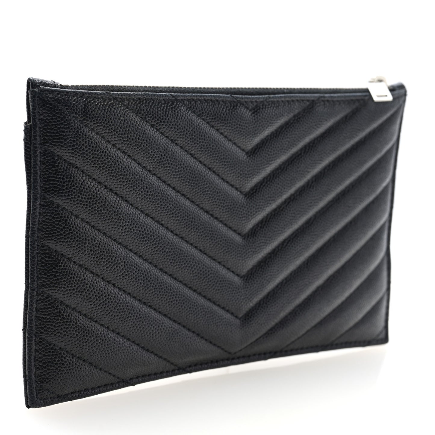 Grain De Poudre Chevron Monogram Bill Pouch Black