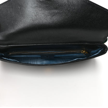 Gucci Calfskin Diagonal GG Medium Thiara Double Envelope Shoulder Bag Emerald Green Black 5 of 11