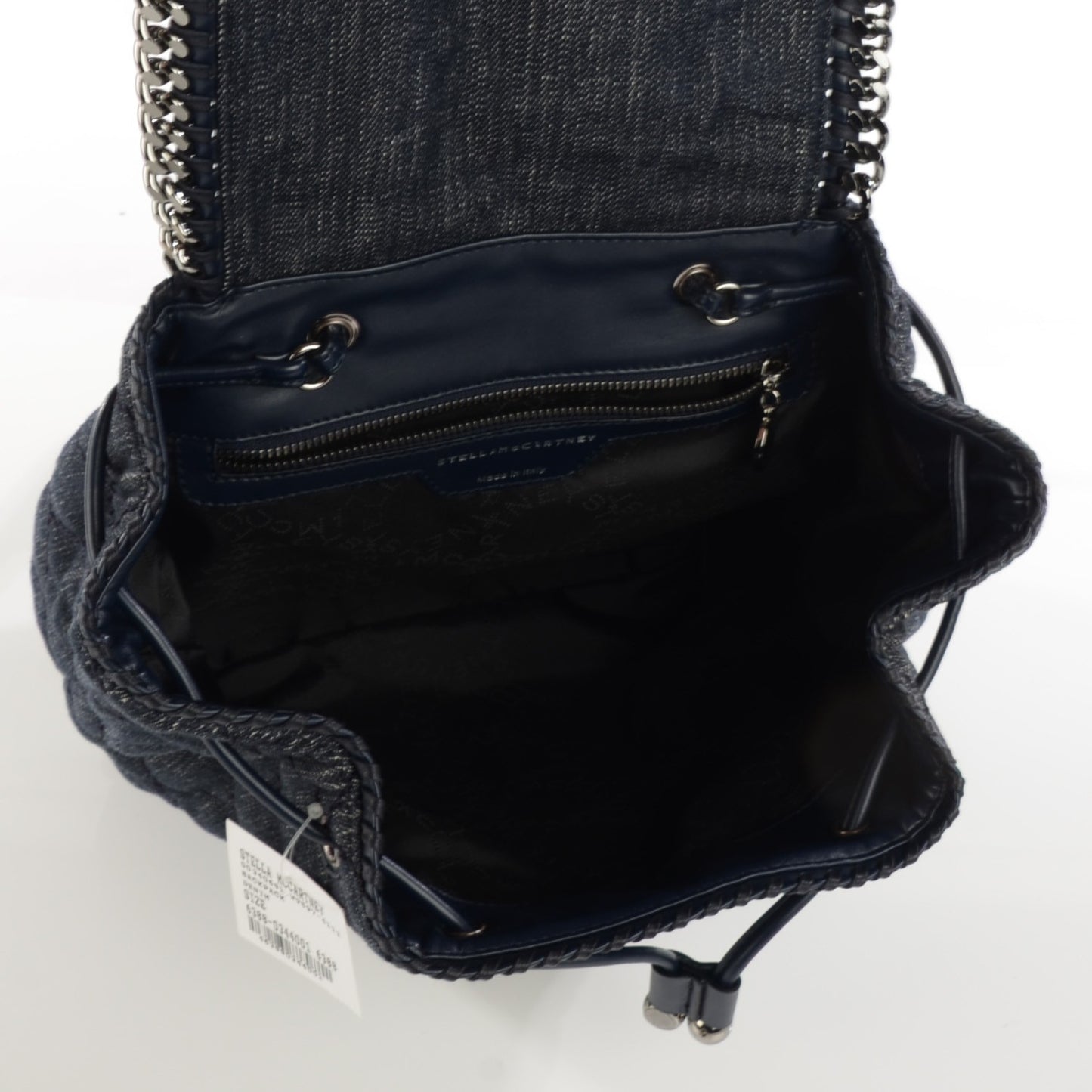 Denim Quilted Falabella Backpack Blue