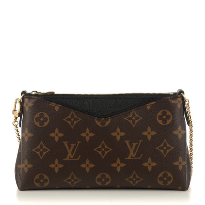 Louis Vuitton Monogram Pallas Clutch Black 1 of 8