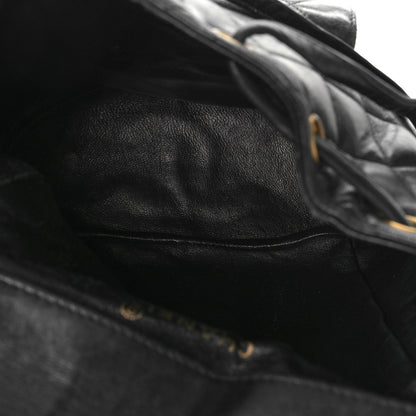 Chanel Lambskin Quilted Backpack Black 5 of 22