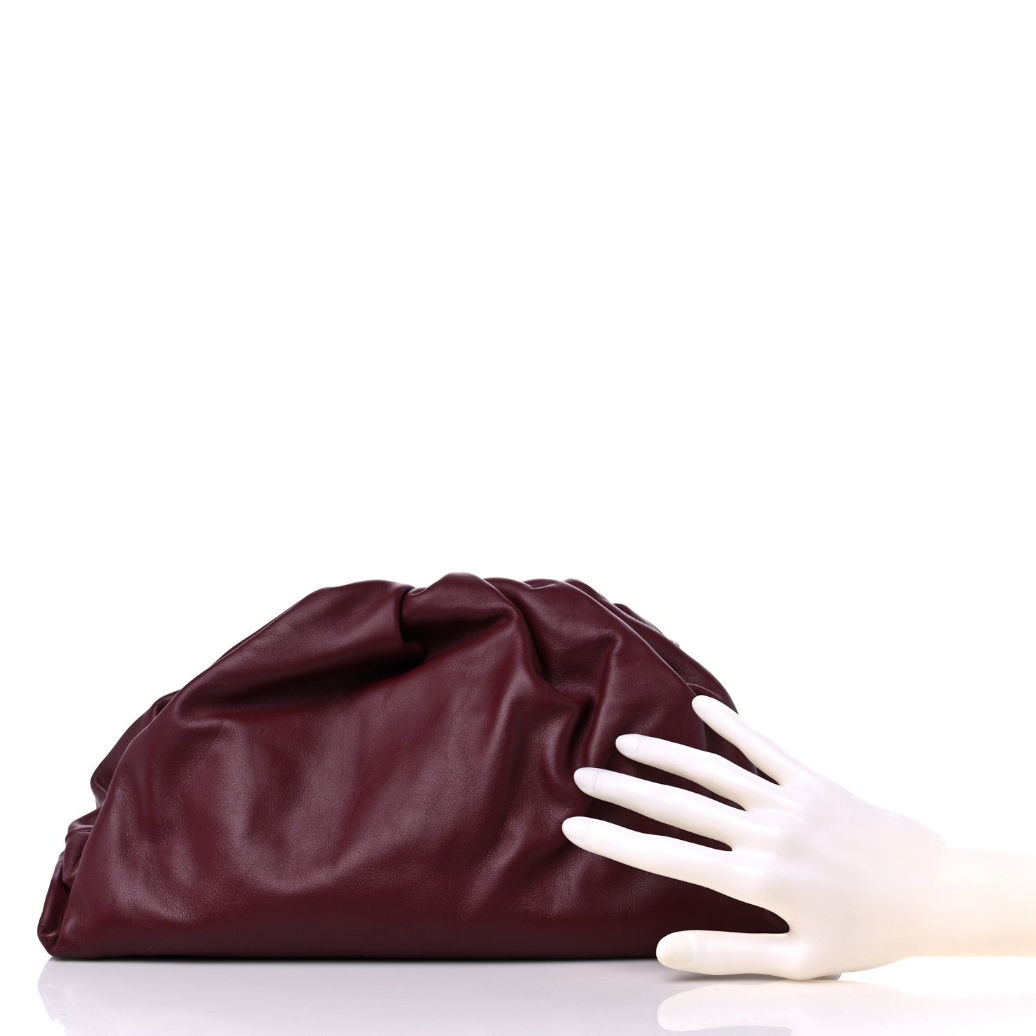 Bottega Veneta Smooth Butter Calf The Pouch Oversized Clutch Bordeaux 2 of 9