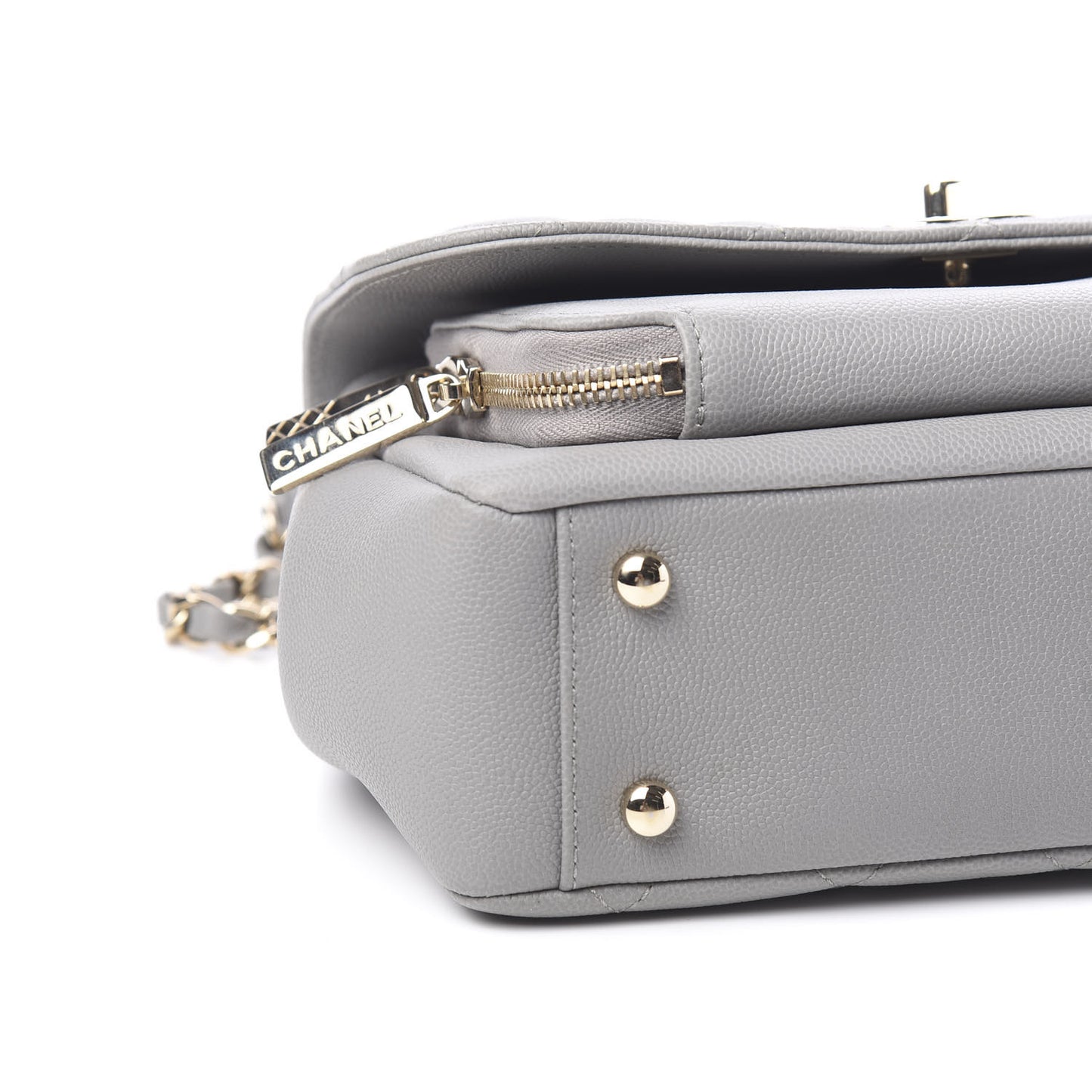 Caviar Quilted Medium Business Affinity Flap Grey