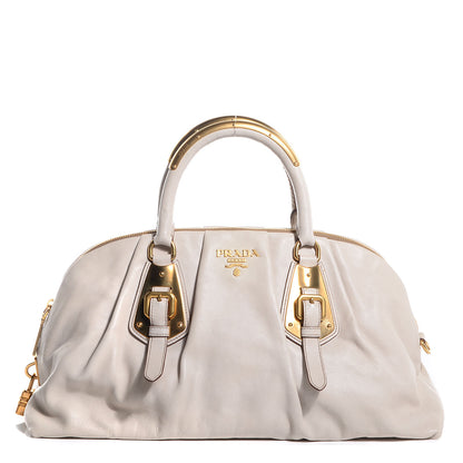 Prada Glace Calf Dome Satchel Talco 1 of 9