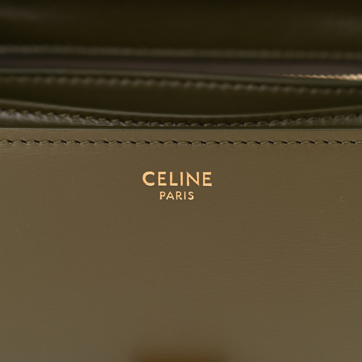 Celine Box Calfskin Small Classic Box Flap Bag Army Green 6 of 9