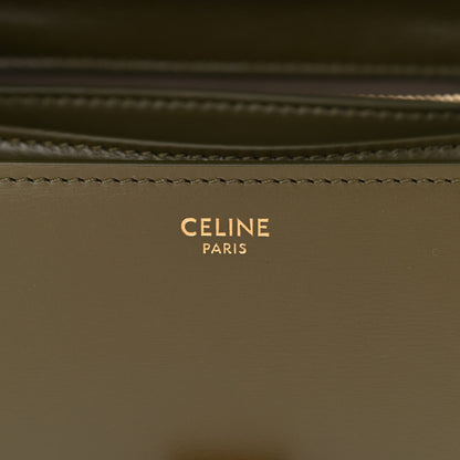 Celine Box Calfskin Small Classic Box Flap Bag Army Green 6 of 9