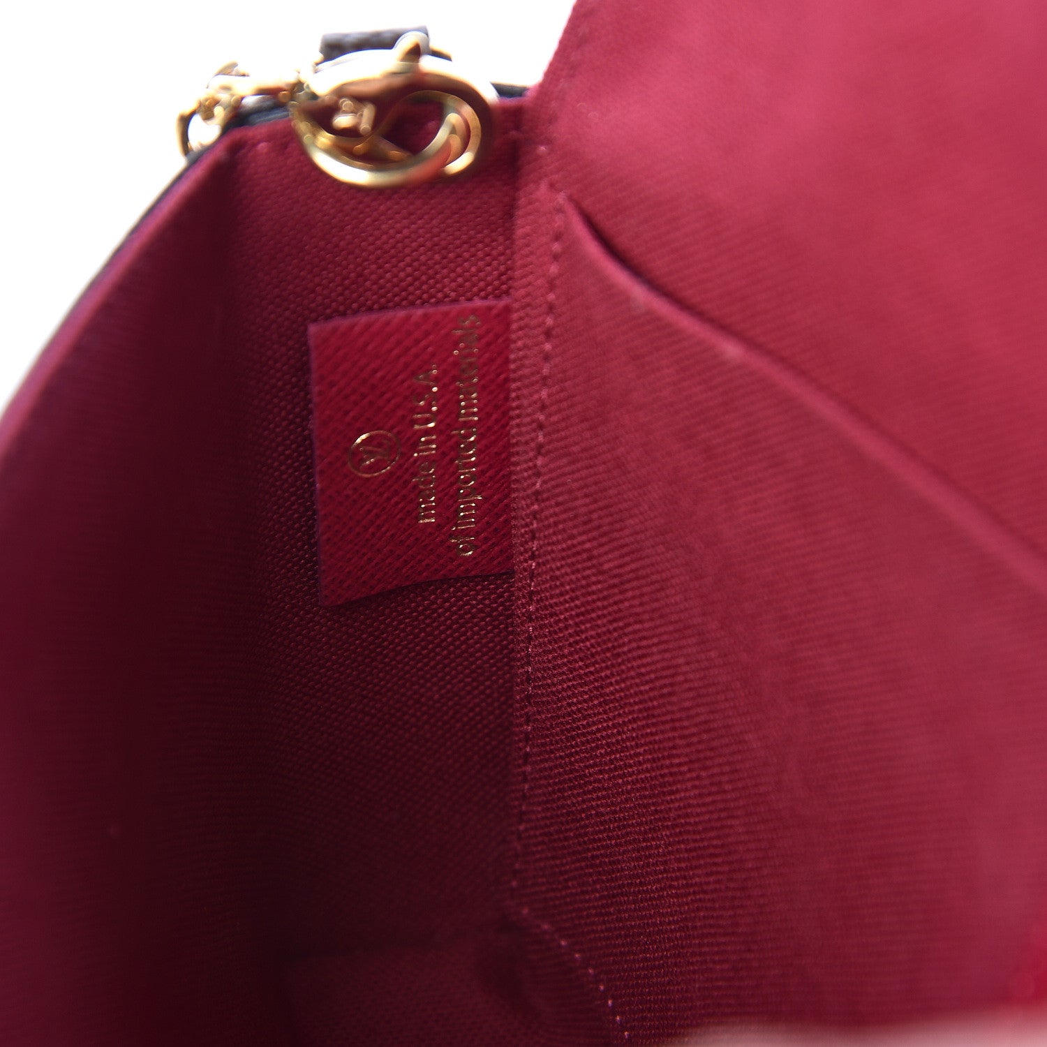 Louis Vuitton Monogram Pochette Felicie Chain Wallet Fuchsia 7 of 11