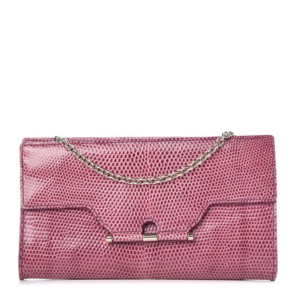 Saint Laurent Lizard Evening Clutch Pink 1 of 11
