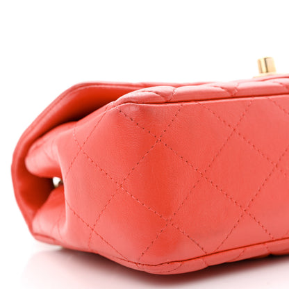 Chanel Lambskin Quilted Mini Rectangular Flap Red 9 of 11