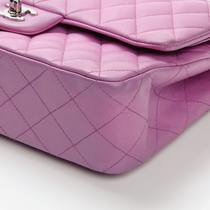 Chanel Lambskin Quilted Medium Double Flap Dark Pink 10 of 10