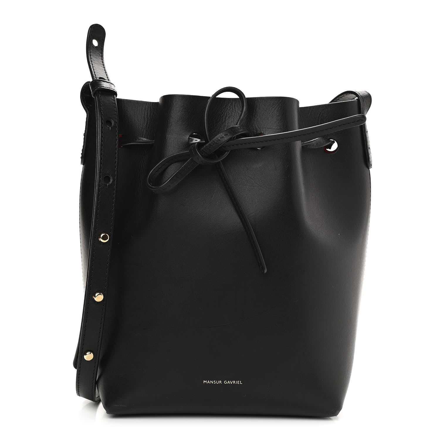 Mansur Gavriel Calfskin Mini Bucket Bag Black Flamma 1 of 10